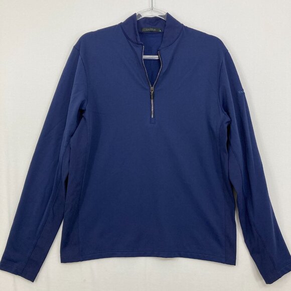 Greyson Medium Siasconset Navy 1/4 Zip Performance  Golf Pullover Embroidered - Picture 1 of 10